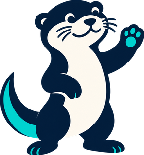La lontra di OtterRoute che saluta